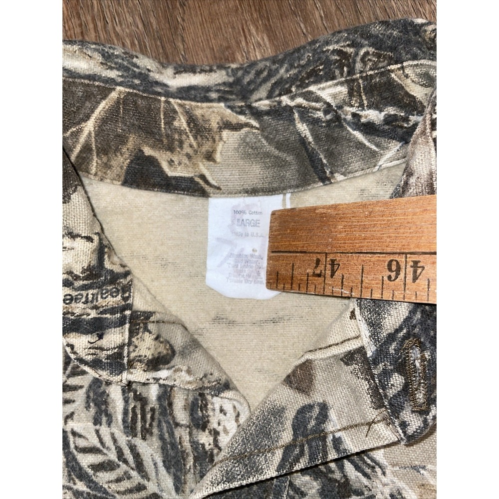 VTG Realtree Treestand Camo Button Up Long Sleeve Shirt Youth Large USA Made - Picture 7 of 9